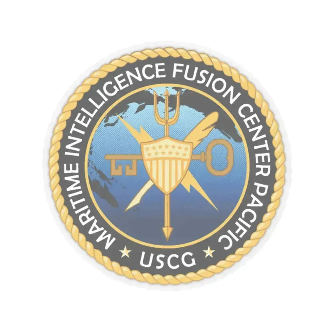 USCG MIFC PAC (U.S. Coast Guard) STICKER Vinyl Kiss-Cut Decal 2 Inch Transparent - The Sticker Space