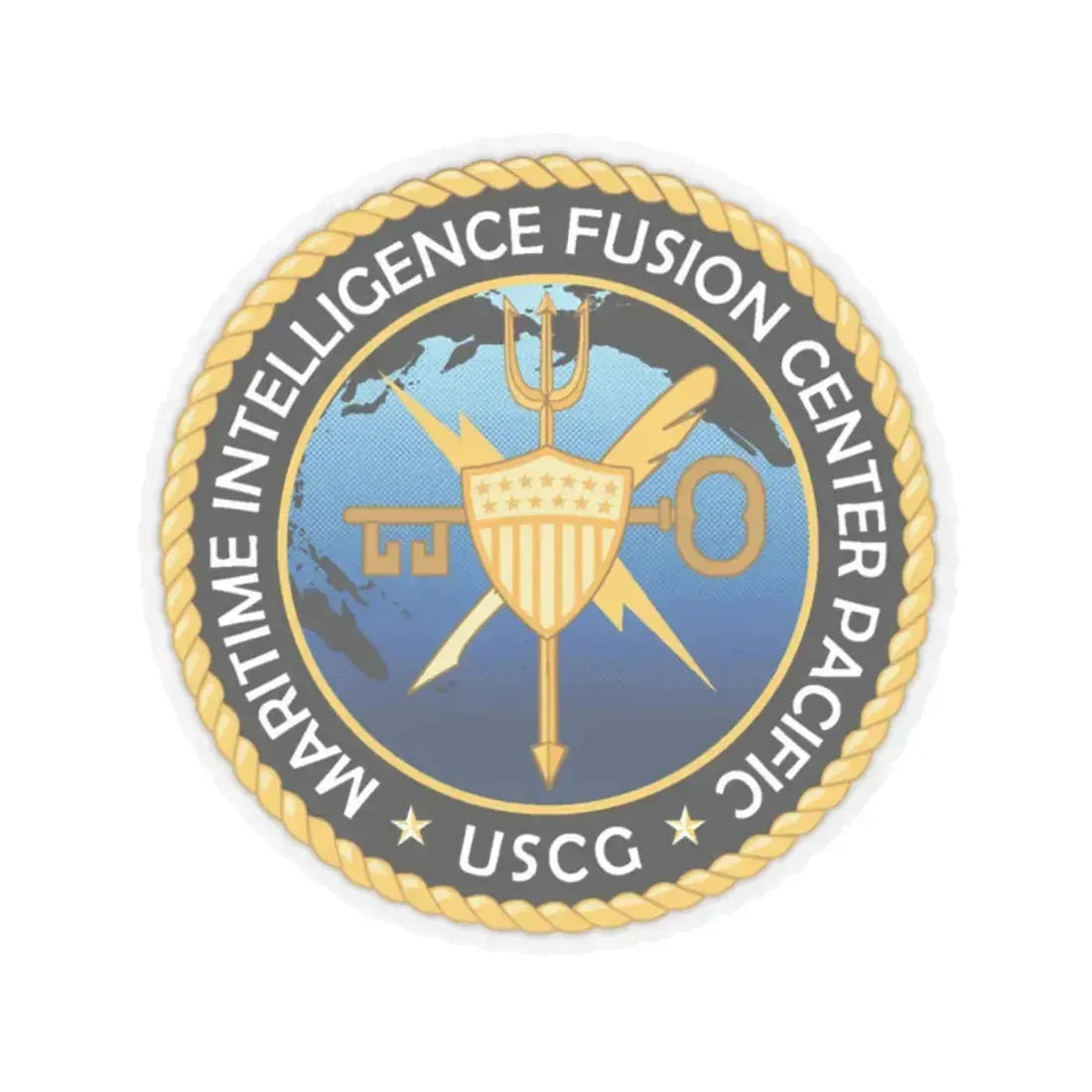 USCG MIFC PAC (U.S. Coast Guard) STICKER Vinyl Kiss-Cut Decal 2 Inch Transparent - The Sticker Space