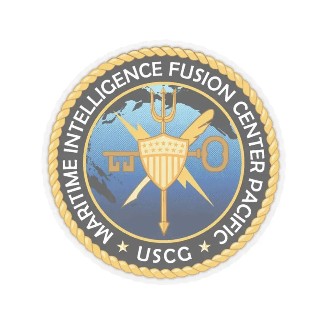 USCG MIFC PAC (U.S. Coast Guard) STICKER Vinyl Kiss-Cut Decal 4 Inch Transparent - The Sticker Space