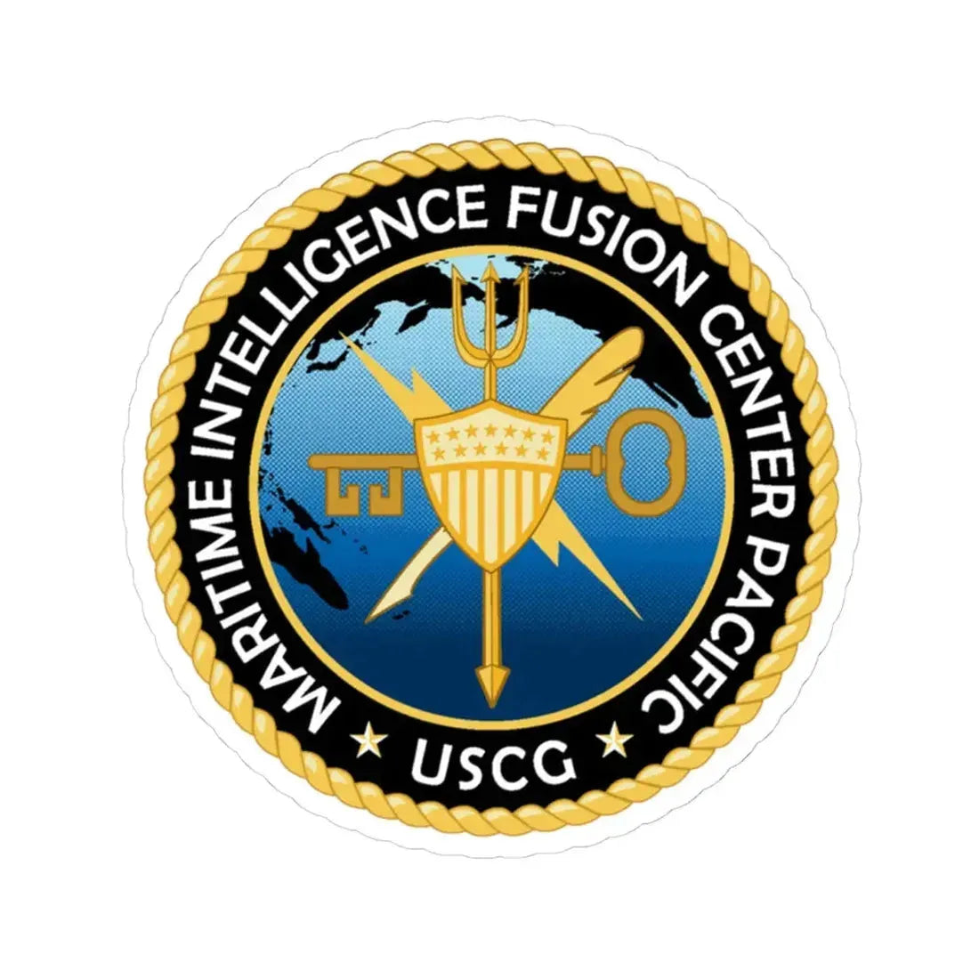 USCG MIFC PAC (U.S. Coast Guard) STICKER Vinyl Kiss-Cut Decal 4 Inch White - The Sticker Space