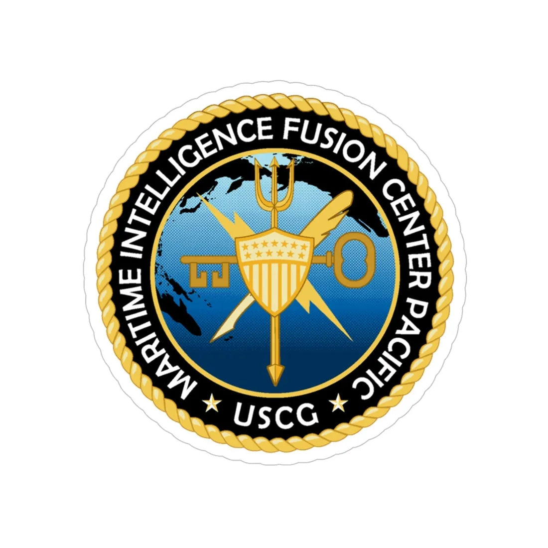 USCG MIFC PAC (U.S. Coast Guard) Transparent STICKER Die-Cut Vinyl Decal 5 Inch - The Sticker Space