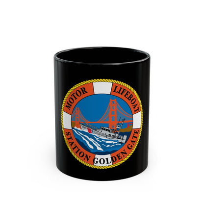 USCG Motor Lifeboat Station Golden Gate (U.S. Coast Guard) Black Coffee Mug-11oz-The Sticker Space