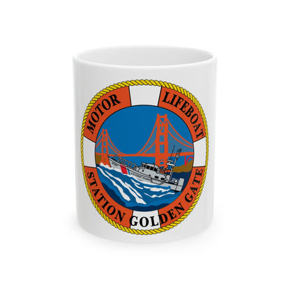 USCG Motor Lifeboat Station Golden Gate (U.S. Coast Guard) White Coffee Mug-11oz-The Sticker Space