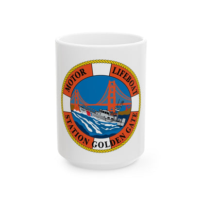 USCG Motor Lifeboat Station Golden Gate (U.S. Coast Guard) White Coffee Mug-15oz-The Sticker Space