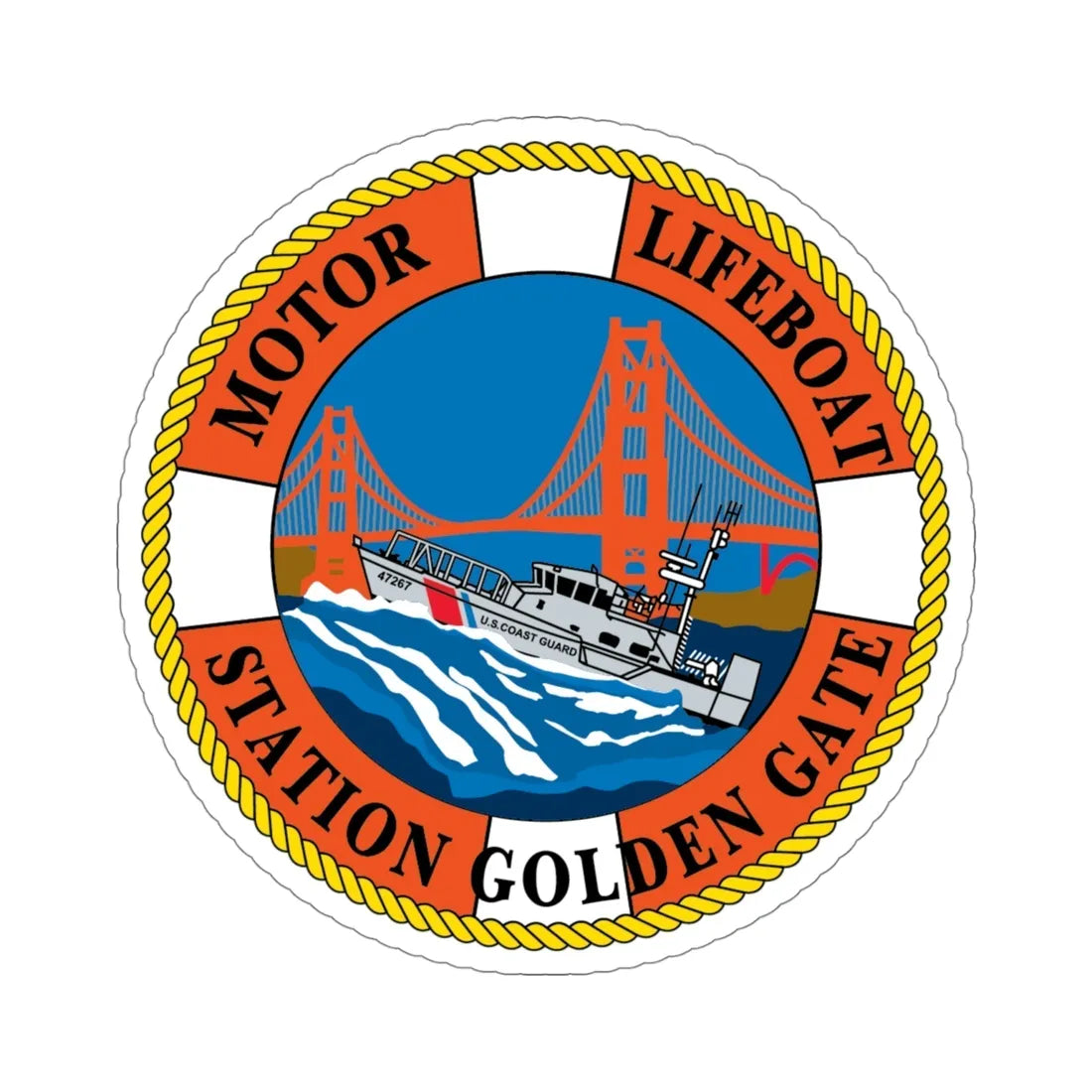 USCG Motor Lifeboat Station Golden Gate (U.S. Coast Guard) STICKER Vinyl Die-Cut Decal 4 Inch - The Sticker Space