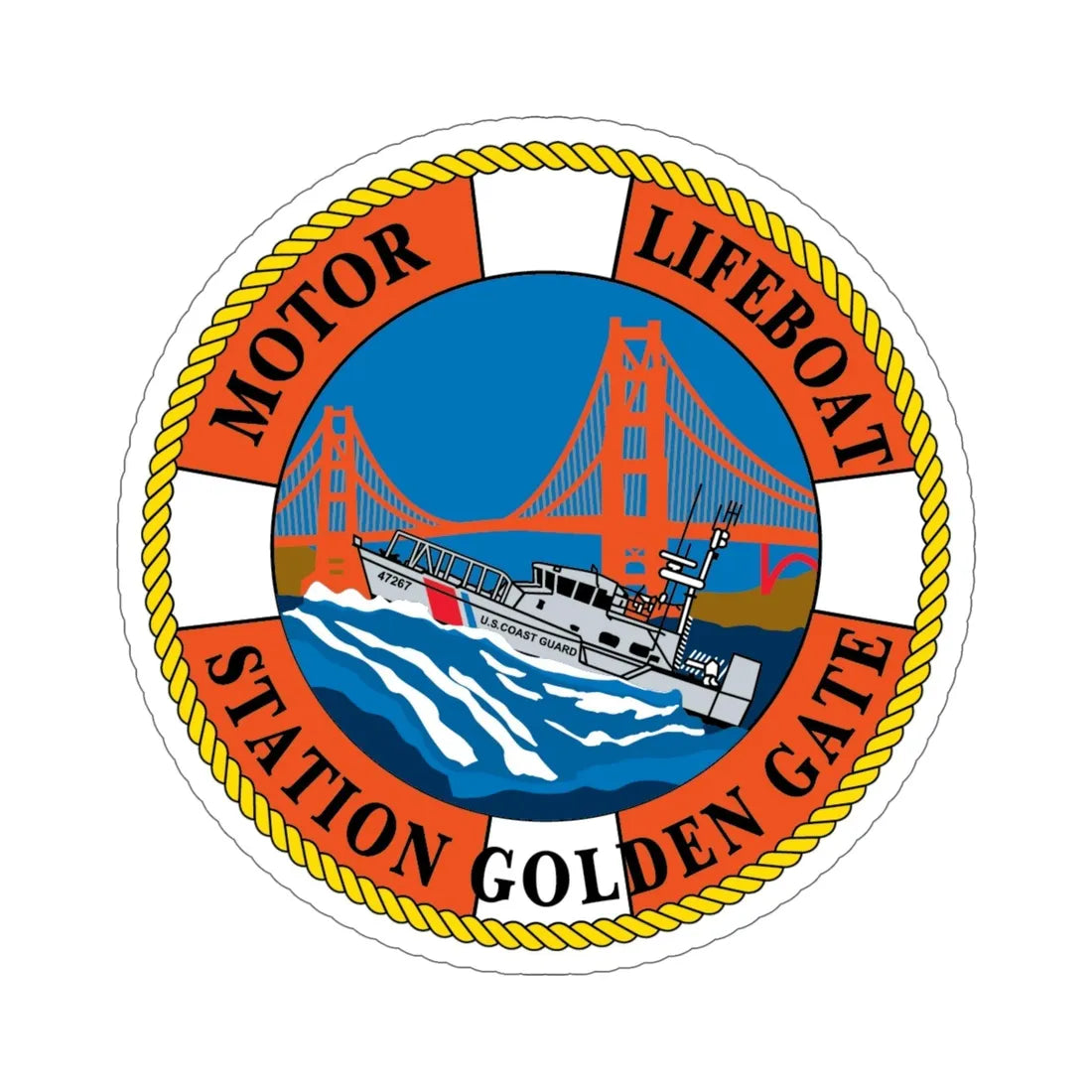 USCG Motor Lifeboat Station Golden Gate (U.S. Coast Guard) STICKER Vinyl Die-Cut Decal 6 Inch - The Sticker Space