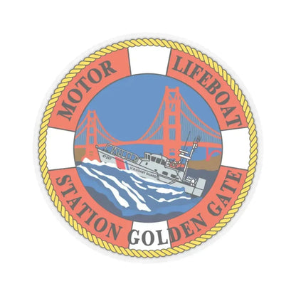 USCG Motor Lifeboat Station Golden Gate (U.S. Coast Guard) STICKER Vinyl Kiss-Cut Decal 3 Inch Transparent - The Sticker Space