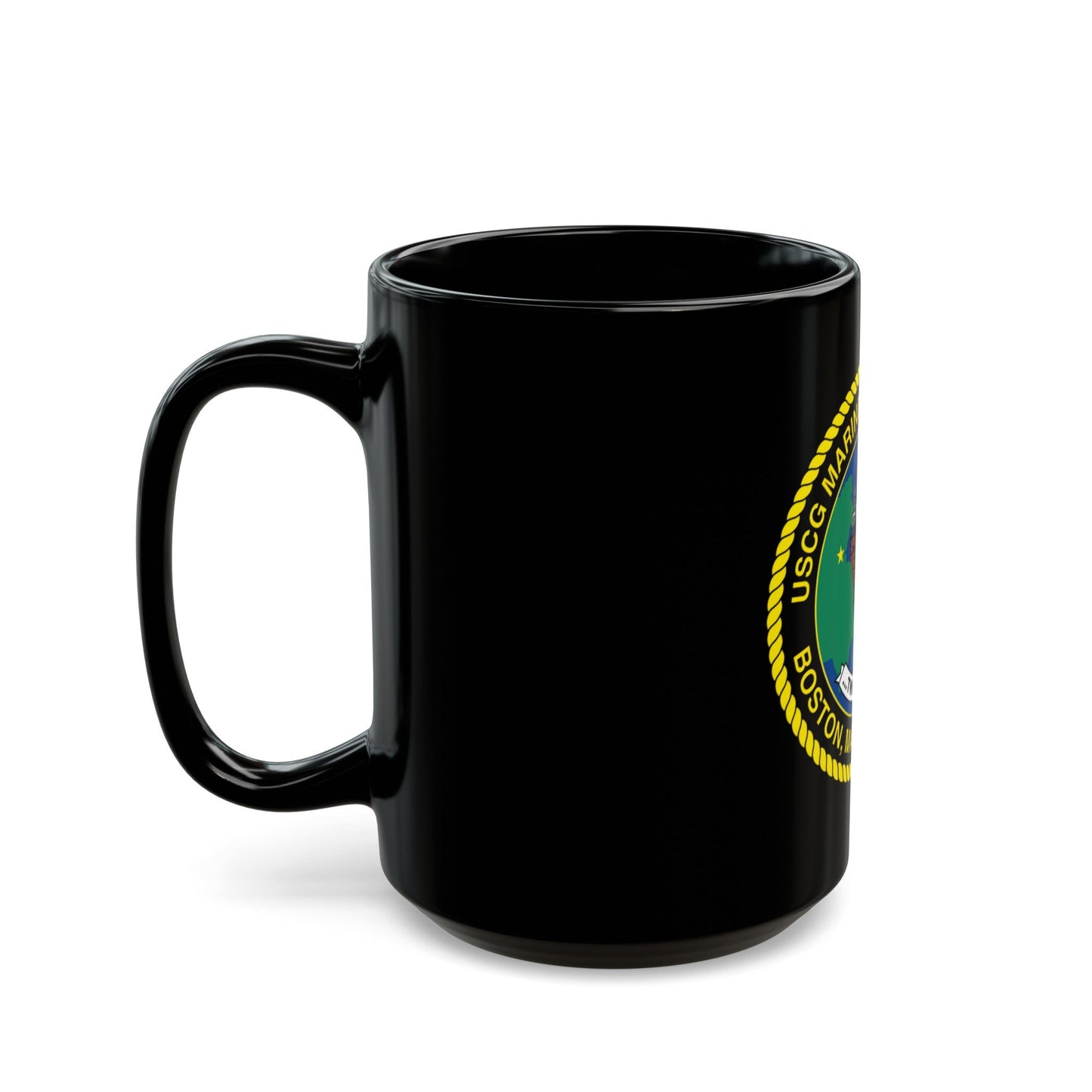 USCG MSO Boston Marine Safety Office (U.S. Coast Guard) Black Coffee Mug-The Sticker Space