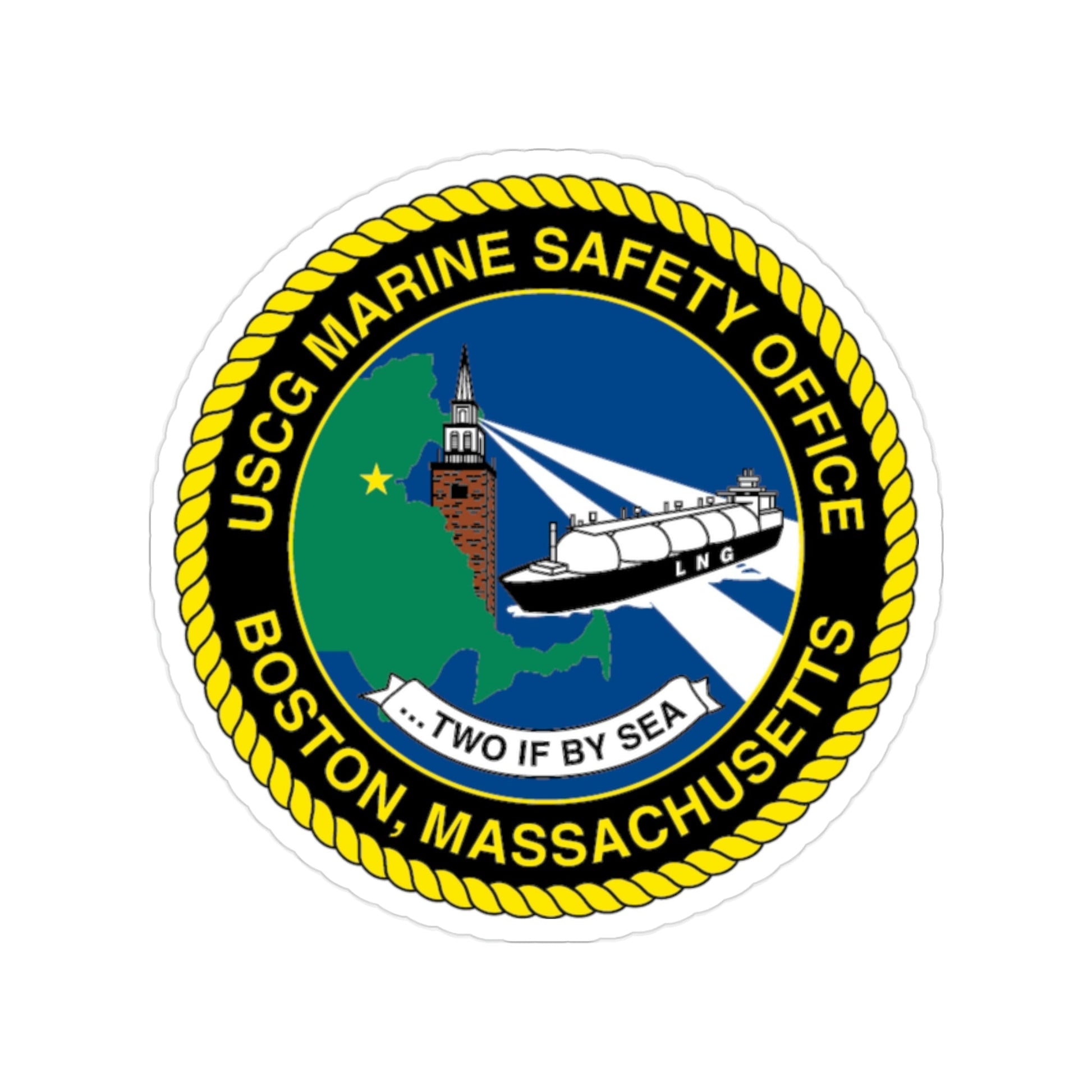 USCG MSO Boston Marine Safety Office (U.S. Coast Guard) Transparent STICKER Die-Cut Vinyl Decal-2 Inch-The Sticker Space