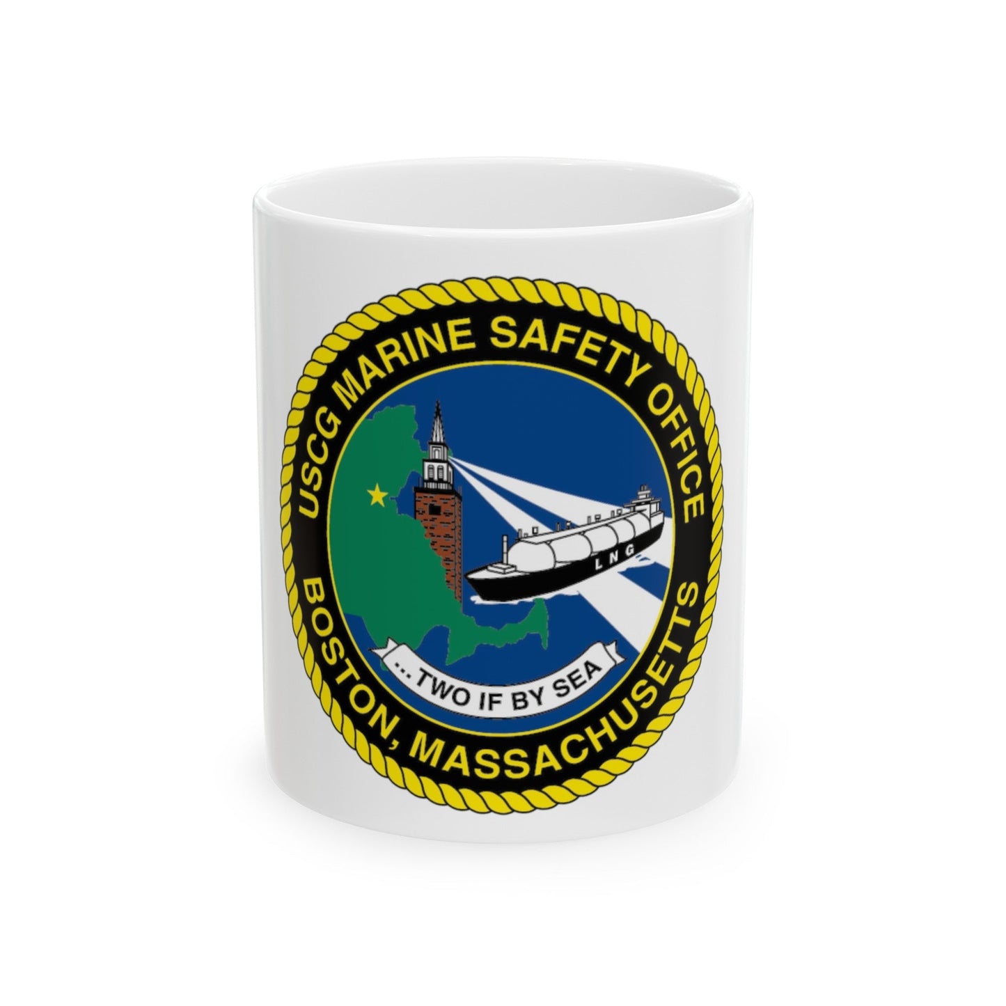 USCG MSO Boston Marine Safety Office (U.S. Coast Guard) White Coffee Mug-11oz-The Sticker Space