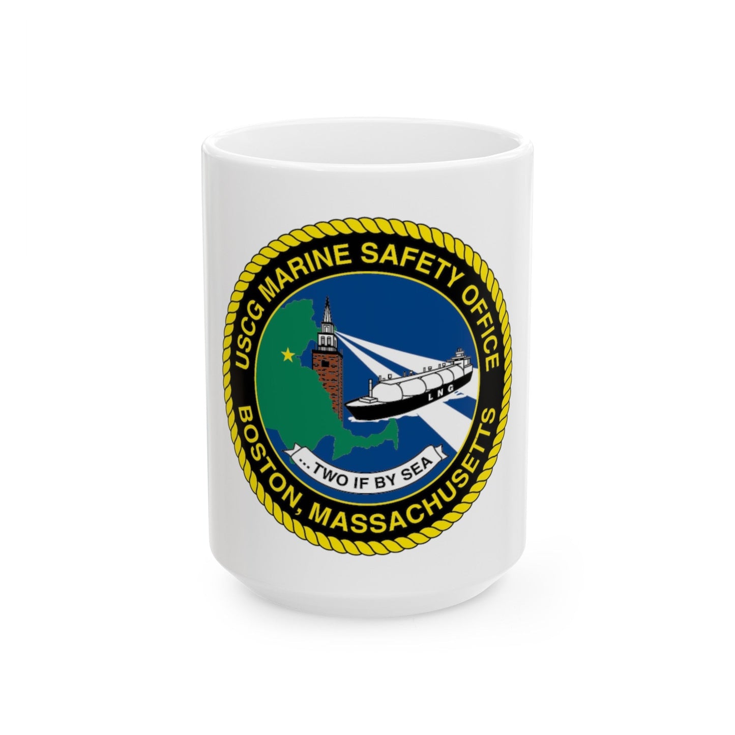 USCG MSO Boston Marine Safety Office (U.S. Coast Guard) White Coffee Mug-15oz-The Sticker Space