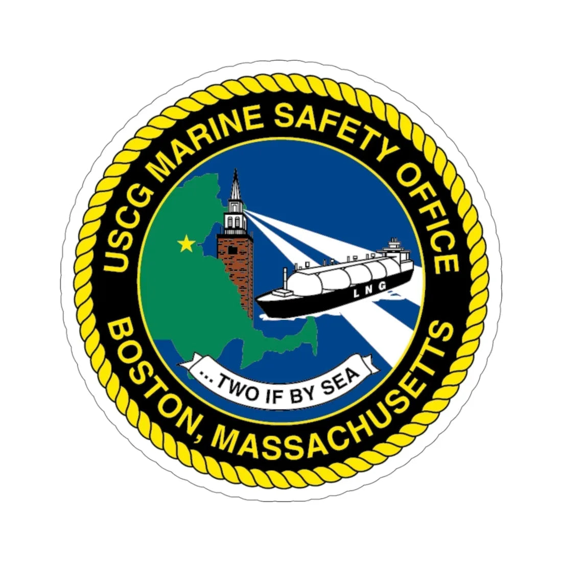 USCG MSO Boston Marine Safety Office (U.S. Coast Guard) STICKER Vinyl Die-Cut Decal 4 Inch - The Sticker Space