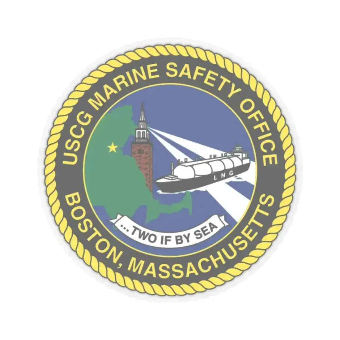 USCG MSO Boston Marine Safety Office (U.S. Coast Guard) STICKER Vinyl Kiss-Cut Decal 2 Inch Transparent - The Sticker Space