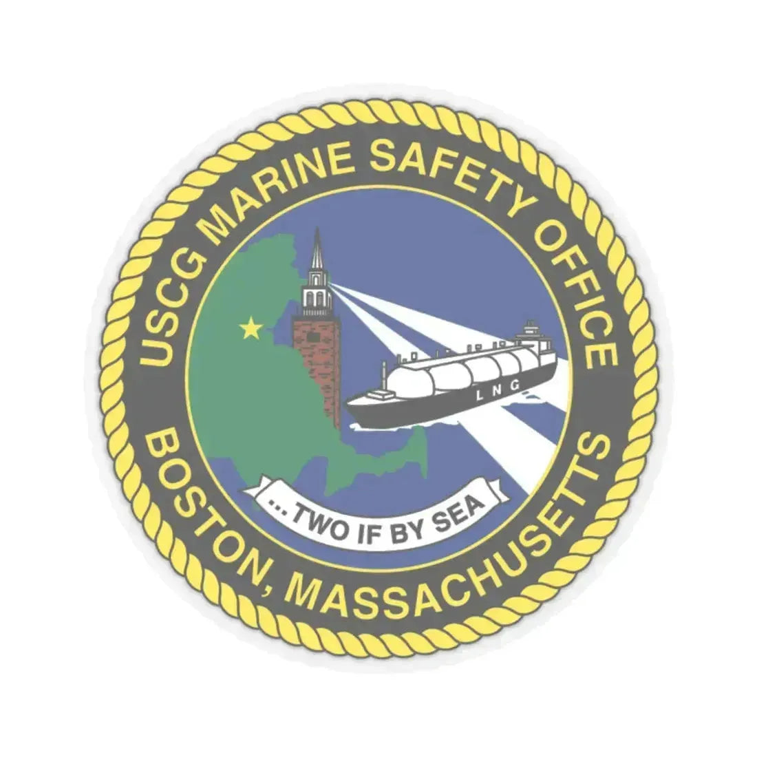 USCG MSO Boston Marine Safety Office (U.S. Coast Guard) STICKER Vinyl Kiss-Cut Decal 6 Inch Transparent - The Sticker Space