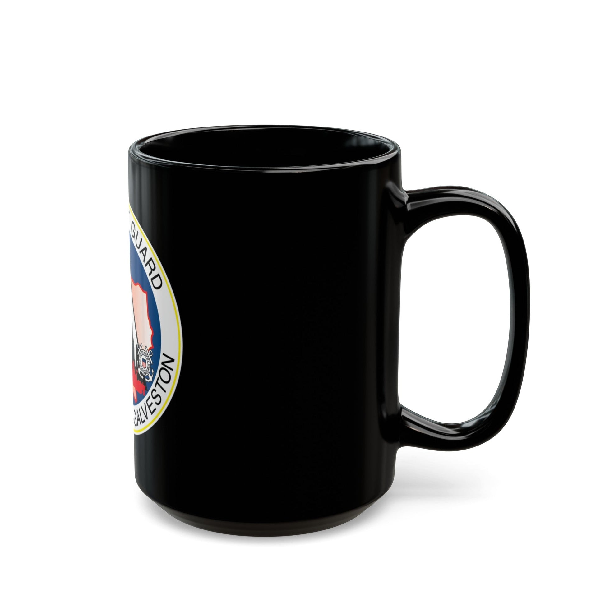 USCG MSO Houston Galveston (U.S. Coast Guard) Black Coffee Mug-The Sticker Space
