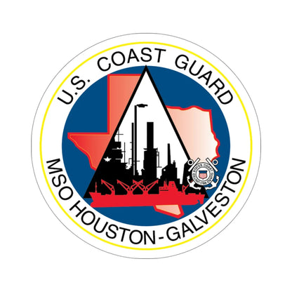 USCG MSO Houston Galveston (U.S. Coast Guard) STICKER Vinyl Die-Cut Decal 4 Inch - The Sticker Space