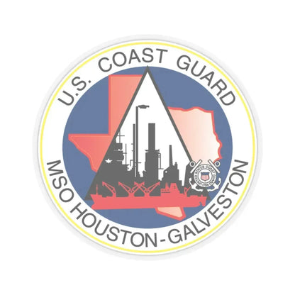 USCG MSO Houston Galveston (U.S. Coast Guard) STICKER Vinyl Kiss-Cut Decal 3 Inch Transparent - The Sticker Space