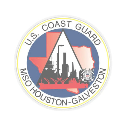 USCG MSO Houston Galveston (U.S. Coast Guard) STICKER Vinyl Kiss-Cut Decal 6 Inch Transparent - The Sticker Space