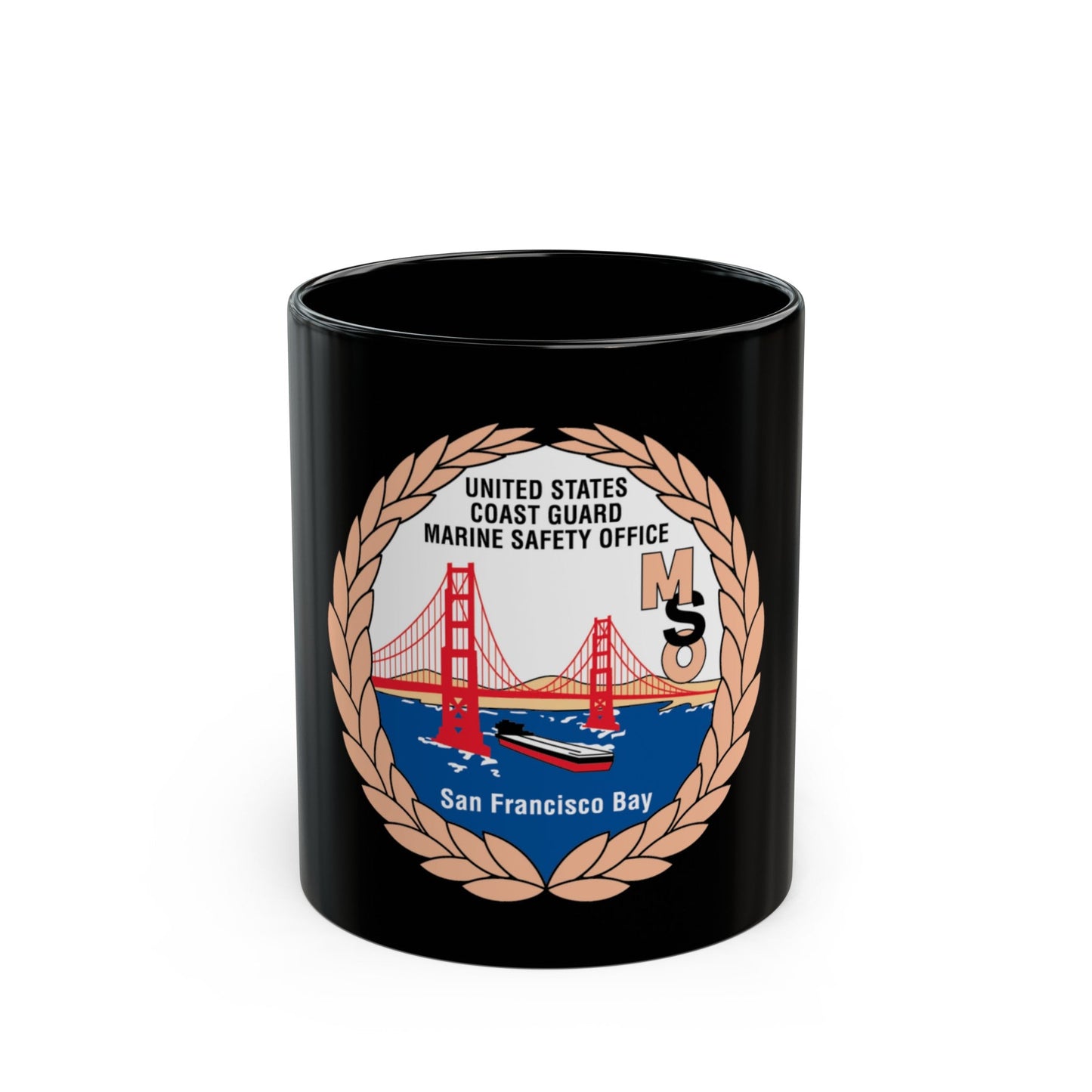USCG MSO San Francisco Bay (U.S. Coast Guard) Black Coffee Mug-11oz-The Sticker Space