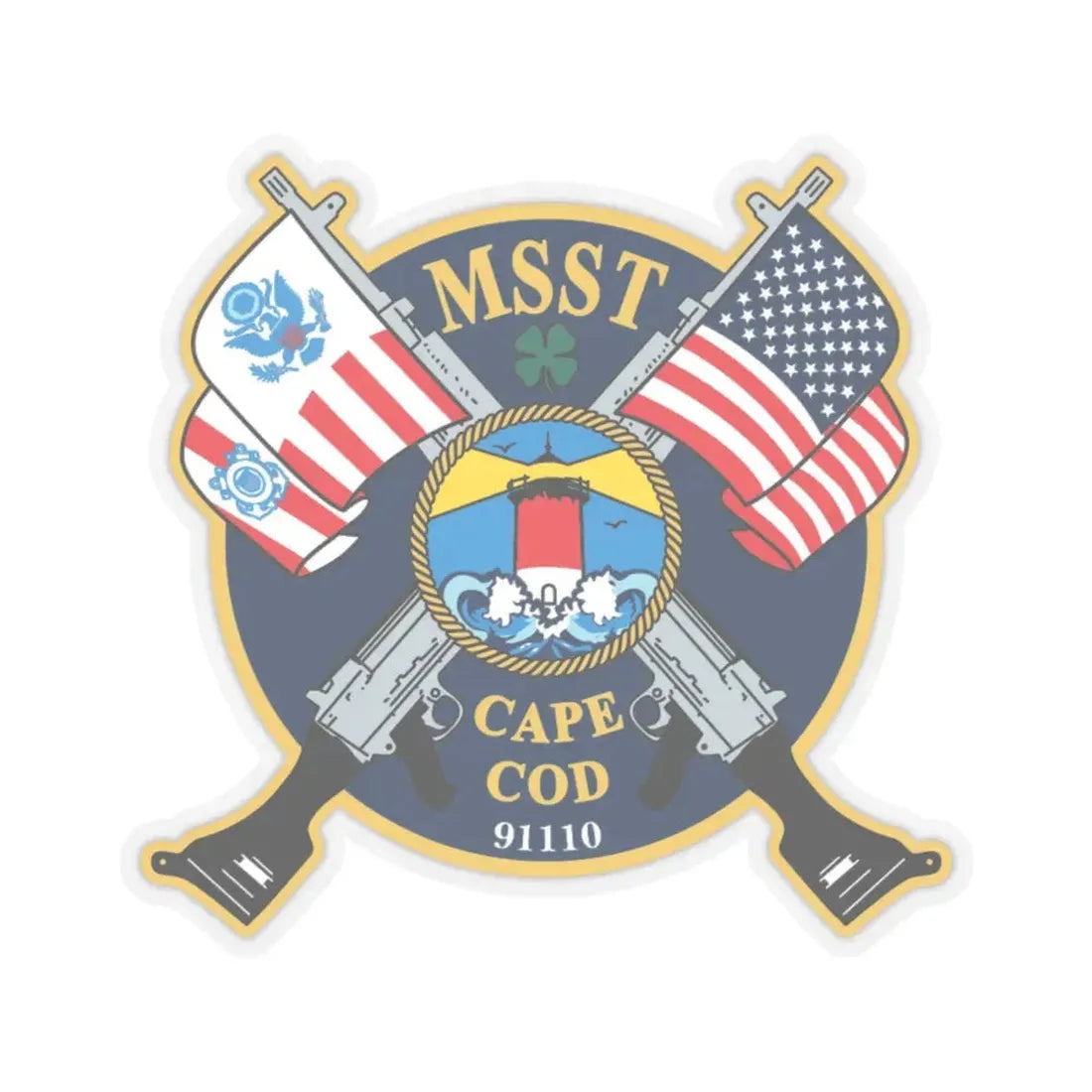 USCG MSST Cape Cod (U.S. Coast Guard) STICKER Vinyl Kiss-Cut Decal 4 Inch Transparent - The Sticker Space