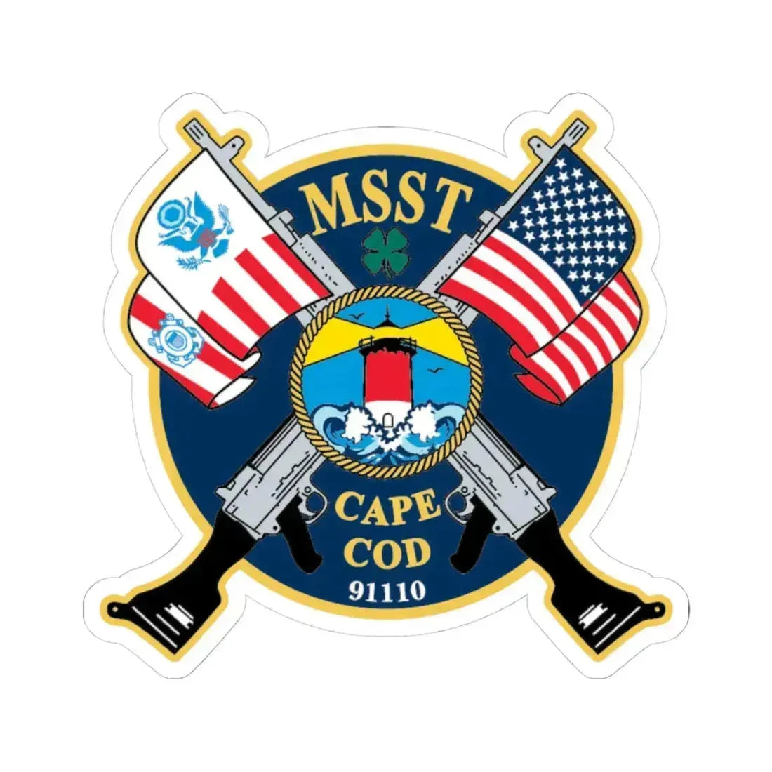 USCG MSST Cape Cod (U.S. Coast Guard) STICKER Vinyl Kiss-Cut Decal 4 Inch White - The Sticker Space