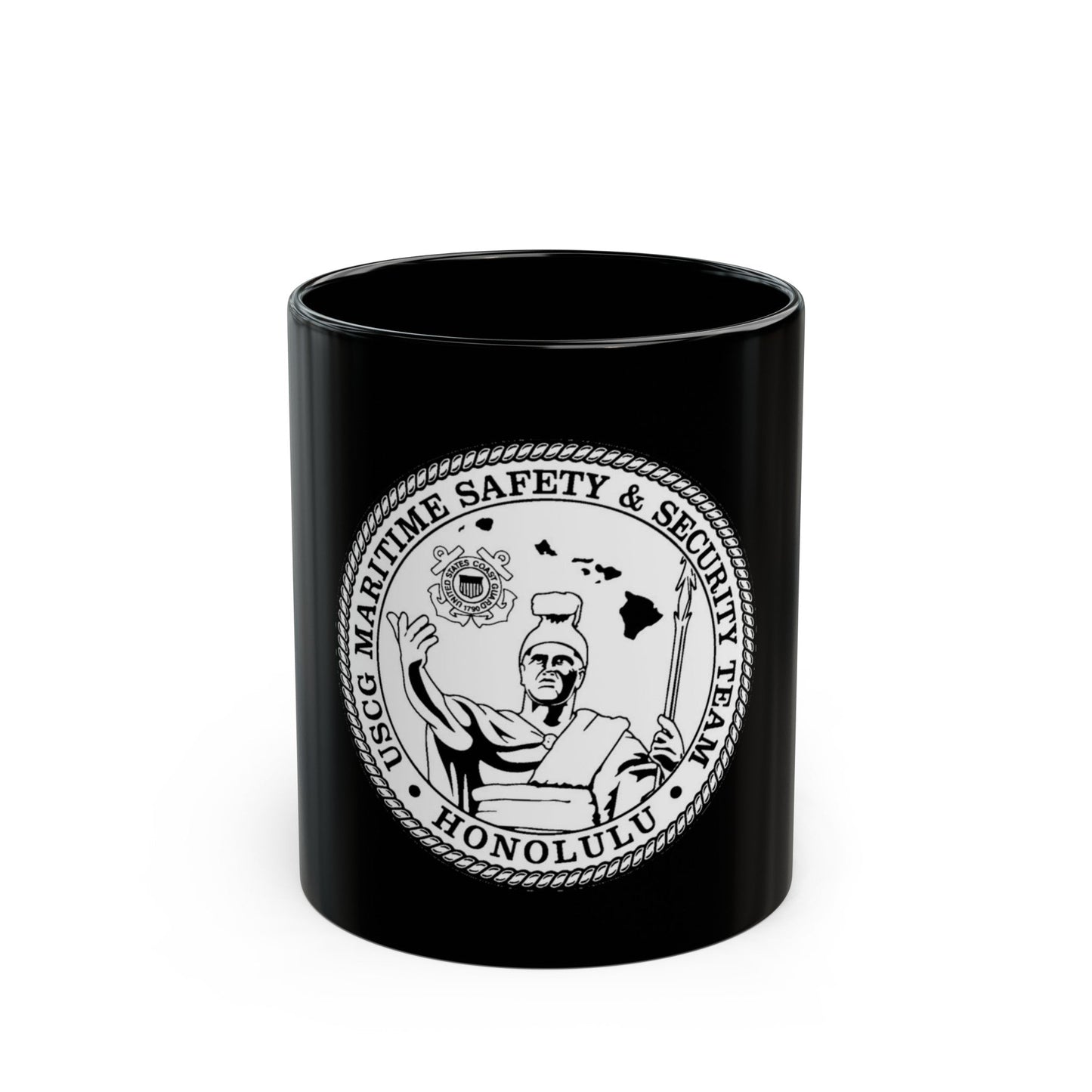 USCG MSST Honolulu (U.S. Coast Guard) Black Coffee Mug-11oz-The Sticker Space