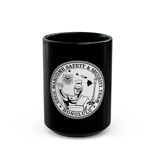 USCG MSST Honolulu (U.S. Coast Guard) Black Coffee Mug-15oz-The Sticker Space