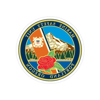 USCG MSU Portland (U.S. Coast Guard) REVERSE PRINT Transparent Die-Cut STICKER 2 Inch Die-Cut Transparent - The Sticker Space