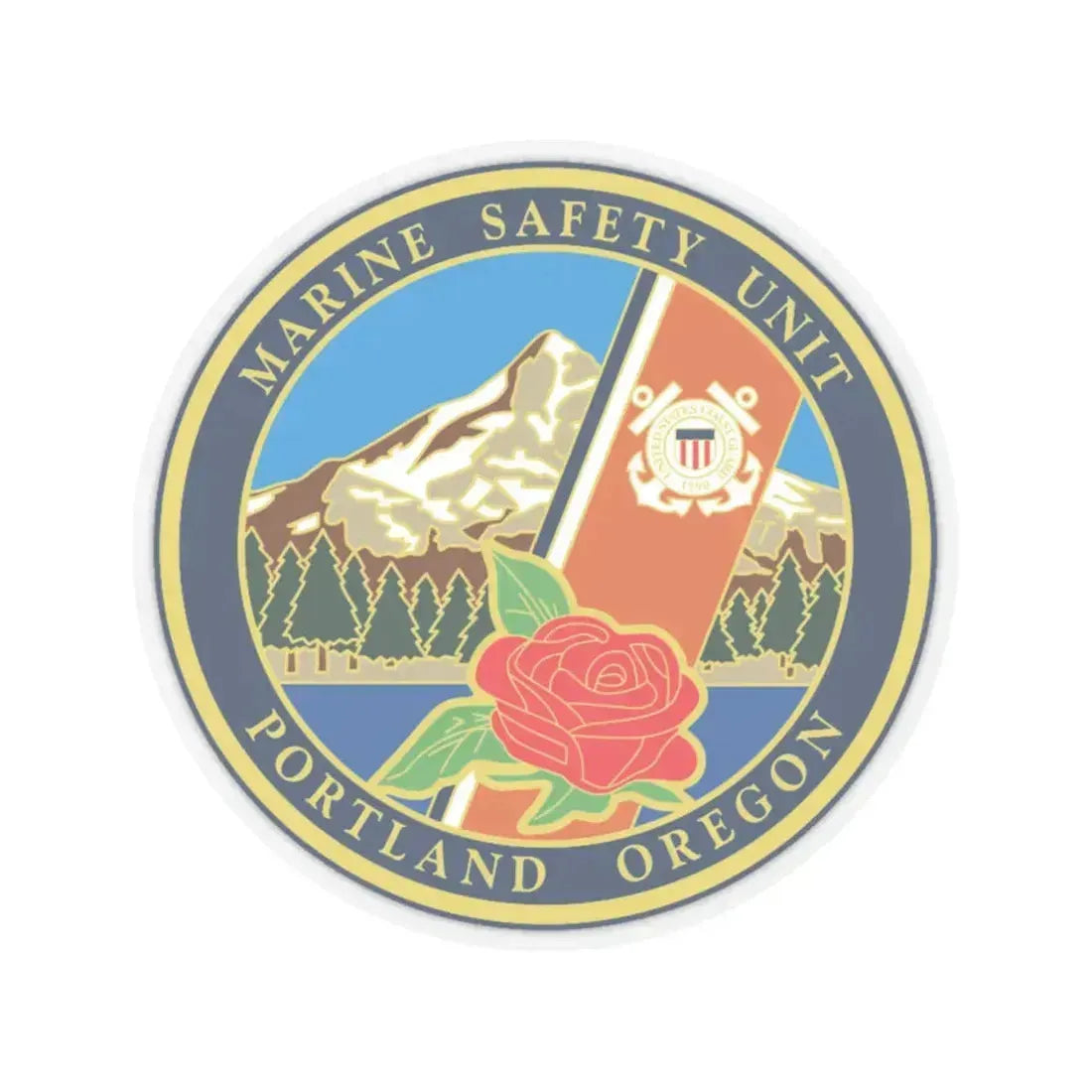 USCG MSU Portland (U.S. Coast Guard) STICKER Vinyl Kiss-Cut Decal 6 Inch Transparent - The Sticker Space