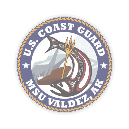 USCG MSU Valdez AK (U.S. Coast Guard) STICKER Vinyl Kiss-Cut Decal 3 Inch Transparent - The Sticker Space