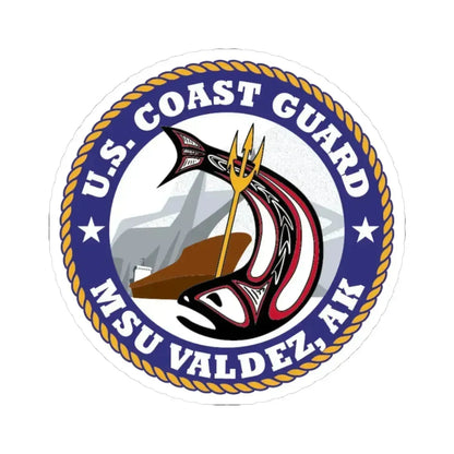 USCG MSU Valdez AK (U.S. Coast Guard) STICKER Vinyl Kiss-Cut Decal 3 Inch White - The Sticker Space