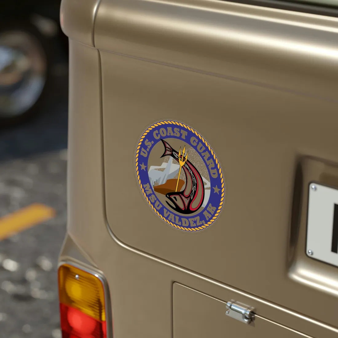USCG MSU Valdez AK (U.S. Coast Guard) Transparent STICKER Die-Cut Vinyl Decal - The Sticker Space