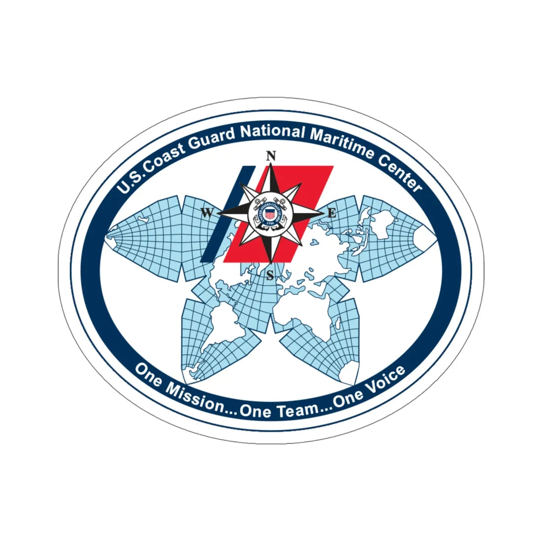 USCG National Matitime Center (U.S. Coast Guard) STICKER Vinyl Die-Cut Decal 6 Inch - The Sticker Space