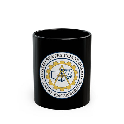 USCG Naval Engineering (U.S. Coast Guard) Black Coffee Mug-11oz-The Sticker Space