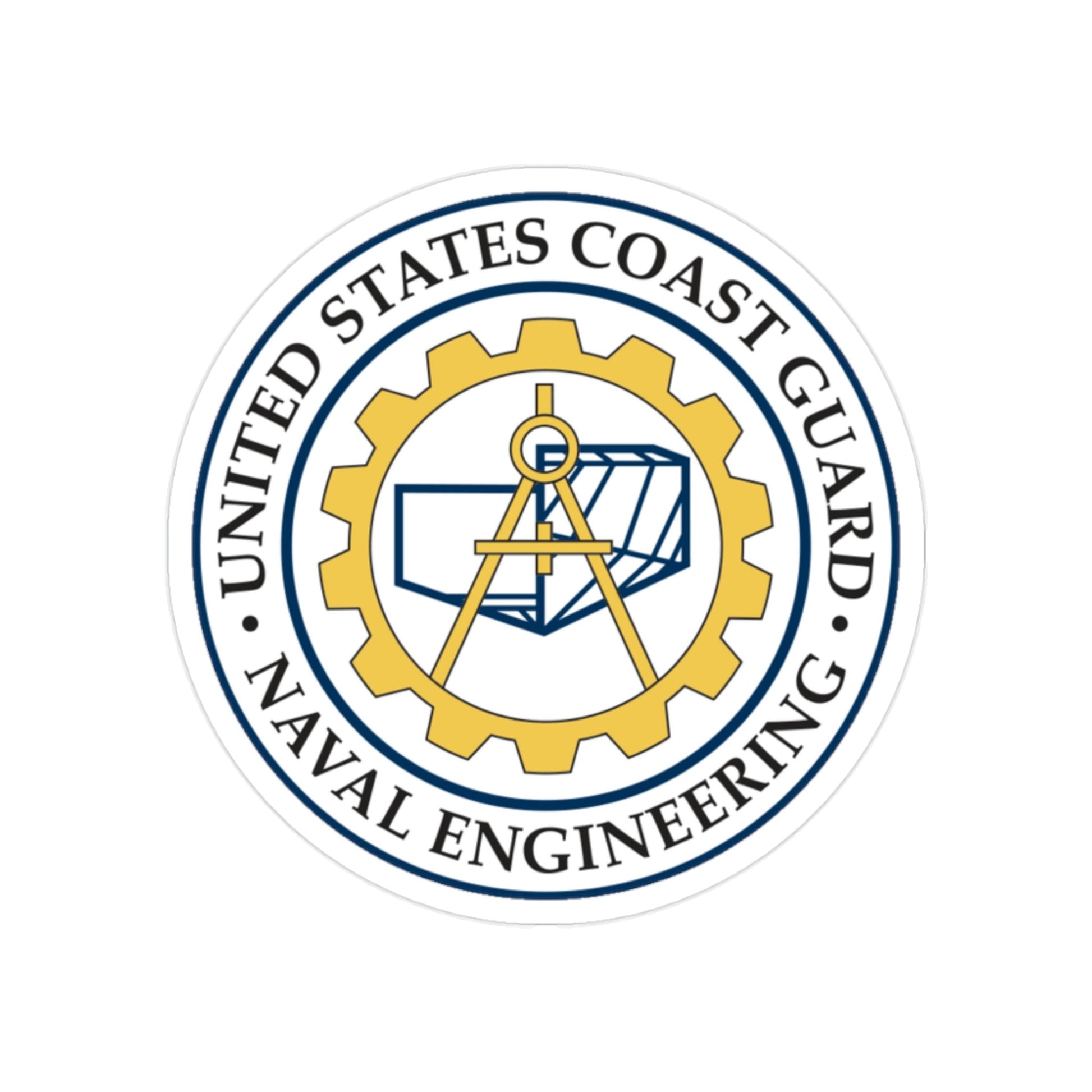 USCG Naval Engineering (U.S. Coast Guard) Transparent STICKER Die-Cut Vinyl Decal-2 Inch-The Sticker Space