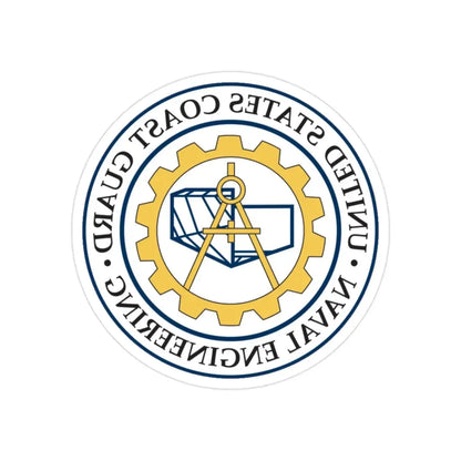 USCG Naval Engineering (U.S. Coast Guard) REVERSE PRINT Transparent Die-Cut STICKER 2 Inch Die-Cut Transparent - The Sticker Space