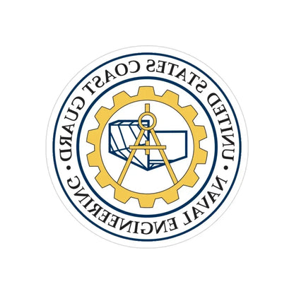 USCG Naval Engineering (U.S. Coast Guard) REVERSE PRINT Transparent Die-Cut STICKER - The Sticker Space