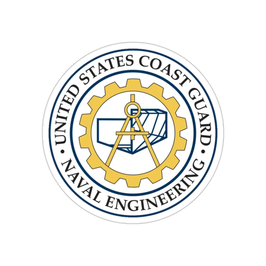 USCG Naval Engineering (U.S. Coast Guard) STICKER Vinyl Die-Cut Decal 2 Inch - The Sticker Space