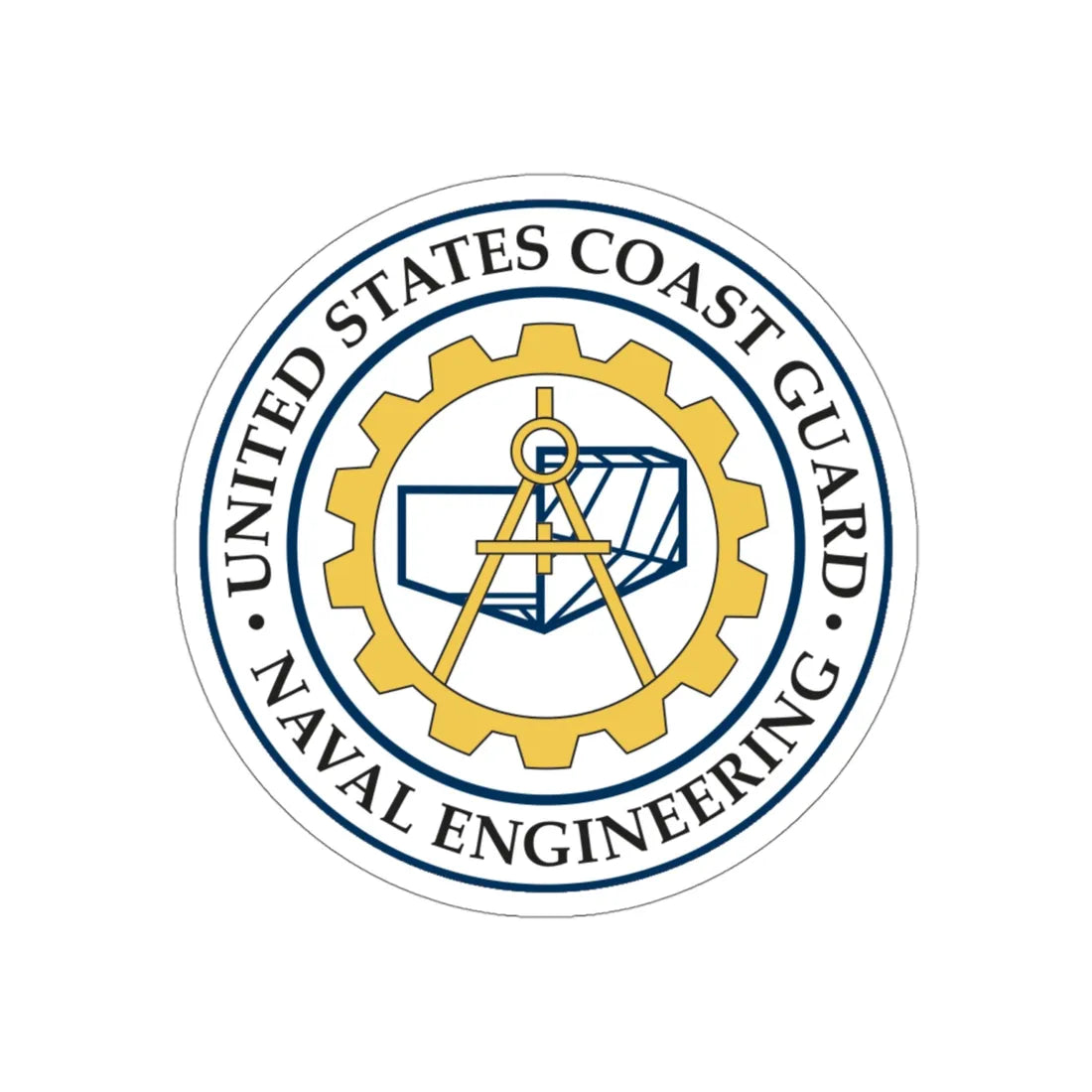 USCG Naval Engineering (U.S. Coast Guard) STICKER Vinyl Die-Cut Decal 4 Inch - The Sticker Space