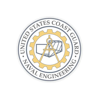 USCG Naval Engineering (U.S. Coast Guard) STICKER Vinyl Kiss-Cut Decal 2 Inch Transparent - The Sticker Space