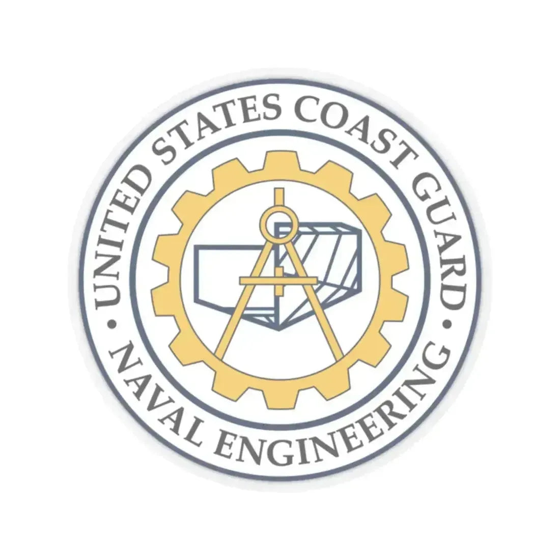 USCG Naval Engineering (U.S. Coast Guard) STICKER Vinyl Kiss-Cut Decal 2 Inch Transparent - The Sticker Space