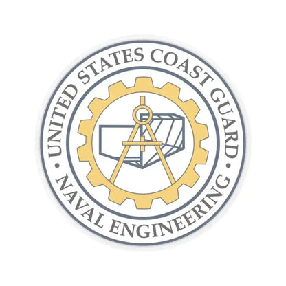 USCG Naval Engineering (U.S. Coast Guard) STICKER Vinyl Kiss-Cut Decal 3 Inch Transparent - The Sticker Space