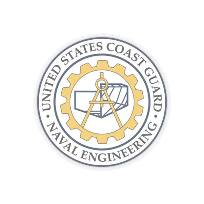 USCG Naval Engineering (U.S. Coast Guard) STICKER Vinyl Kiss-Cut Decal 4 Inch Transparent - The Sticker Space