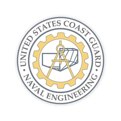 USCG Naval Engineering (U.S. Coast Guard) STICKER Vinyl Kiss-Cut Decal 4 Inch Transparent - The Sticker Space