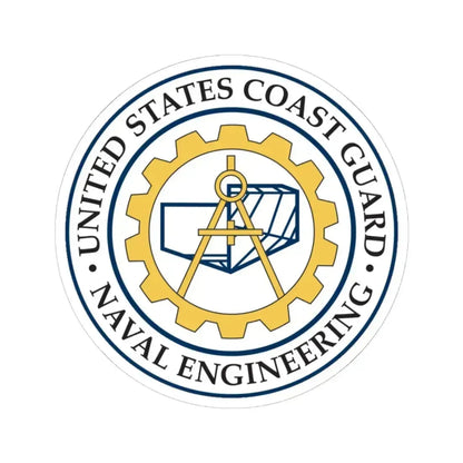 USCG Naval Engineering (U.S. Coast Guard) STICKER Vinyl Kiss-Cut Decal 4 Inch White - The Sticker Space