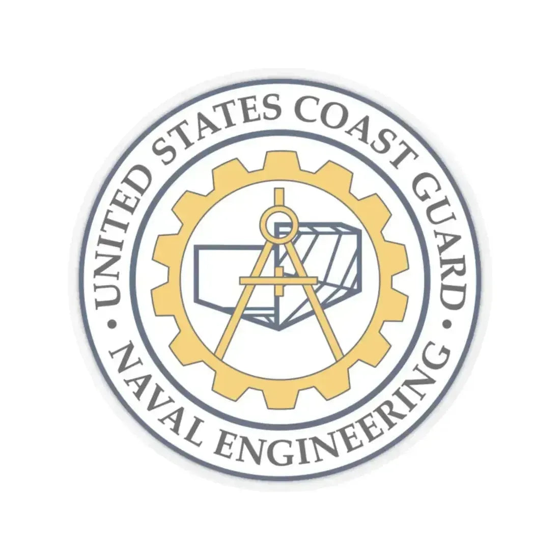 USCG Naval Engineering (U.S. Coast Guard) STICKER Vinyl Kiss-Cut Decal 6 Inch Transparent - The Sticker Space