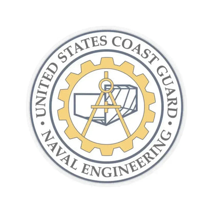 USCG Naval Engineering (U.S. Coast Guard) STICKER Vinyl Kiss-Cut Decal 6 Inch Transparent - The Sticker Space