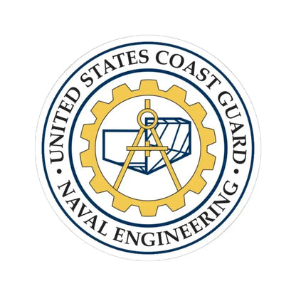 USCG Naval Engineering (U.S. Coast Guard) STICKER Vinyl Kiss-Cut Decal 6 Inch White - The Sticker Space