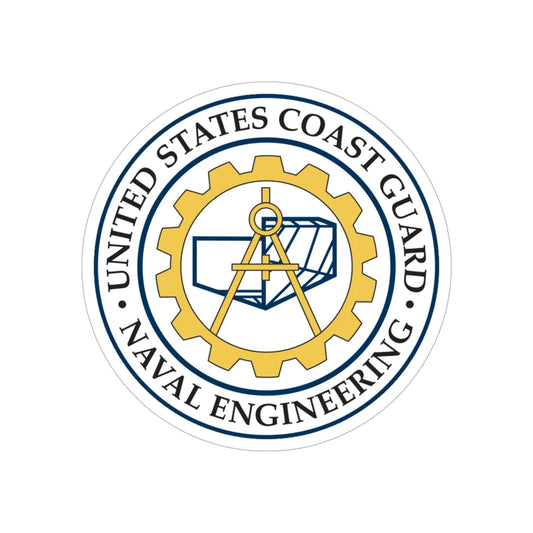 USCG Naval Engineering (U.S. Coast Guard) Transparent STICKER Die-Cut Vinyl Decal 6 Inch - The Sticker Space