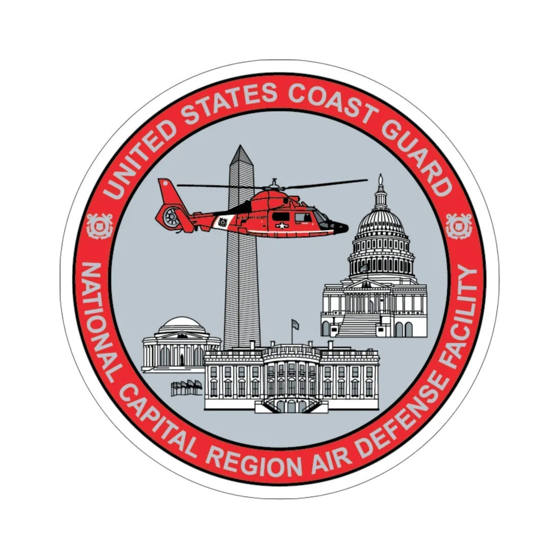 USCG NCR ADF Nat'l Capital Reg Air Def Fac 2009 (U.S. Coast Guard) STICKER Vinyl Die-Cut Decal 5 Inch - The Sticker Space